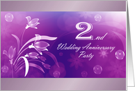 2nd Wedding Anniversary Party Invitation card