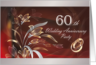 60th Wedding Anniversary Party Invitation card