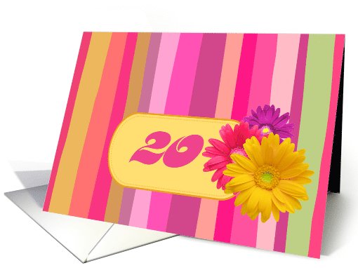 Invitation.20th Birthday Party.Colorful Design card (623311)
