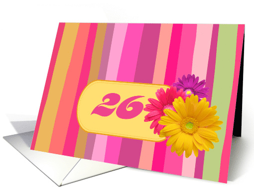 Invitation.26th Birthday Party. Colorful Design card (623318)
