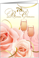 78th Birthday Party Invitation card