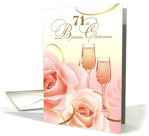 71st Birthday Party Invitation card (626817)