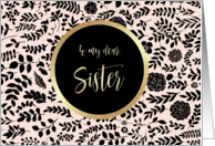 Sister. Will you be my Maid of Honor? Modern Floral Design card