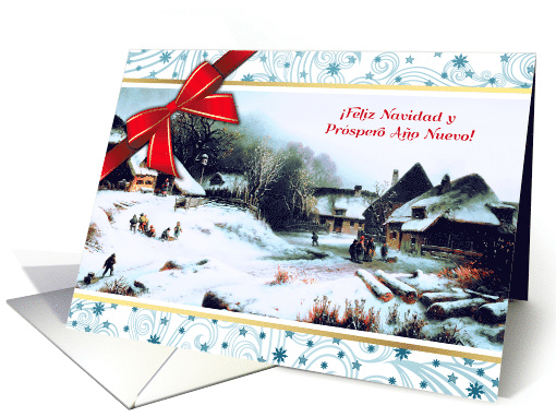 Feliz Navidad y Prspero Ao Nuevo greetings in Spanish card (686571)