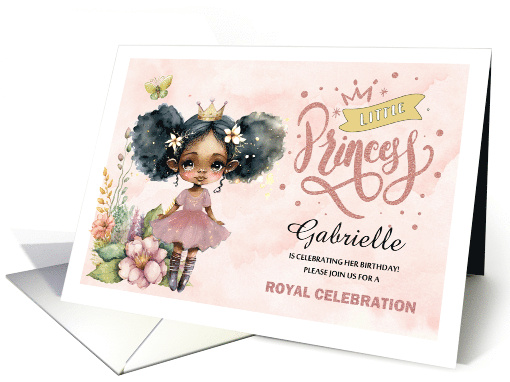 Princess Birthday Party Custom Invitation. African... (689269)