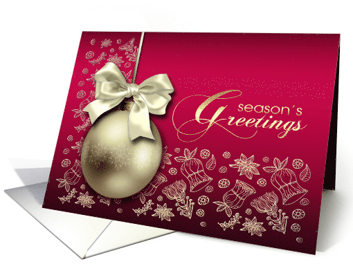 Season's Greetings. Christmas Ornament Design card (689810)