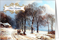 Feliz Navidad. Christmas Card in Spanish card