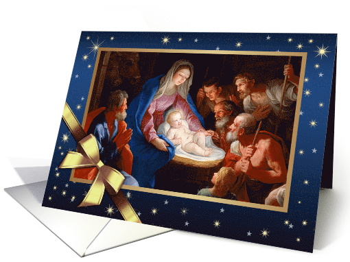 Merry Christmas. Adoration of the Shepherds card (690621)