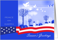 Season’s Greetings. Peace on Earth card