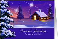 Season’s Greetings Across the Miles. Christmas Card