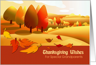 Thanksgiving Wishes for Special Grandparents. Autumn Landscape card