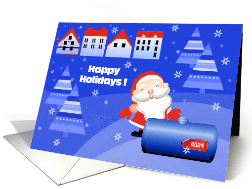 Happy Holidays UST/ AST Industry Tank Contractor Custom Year card