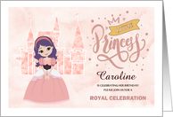 Princess Birthday Party Invitation. Custom name and age card