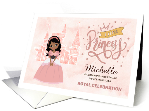Princess Birthday Party Custom Invitation. African... (735681)