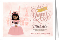 Princess Birthday Party Custom Invitation. African American Princess card