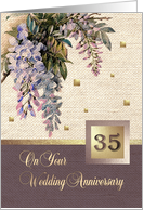 35th Wedding Anniversary . Victorian age textile pattern card