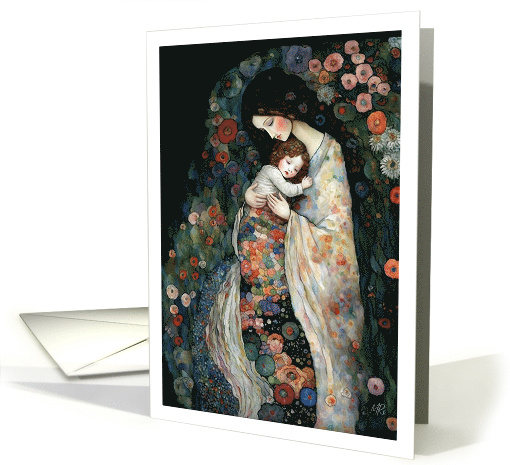 For Sister on Mother's Day Mother and Daughter Painting card (765141)