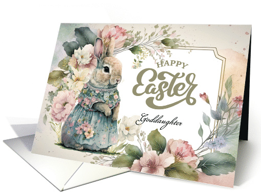 Easter Wishes for Goddaughter Old-Fashioned Watercolor... (767939)