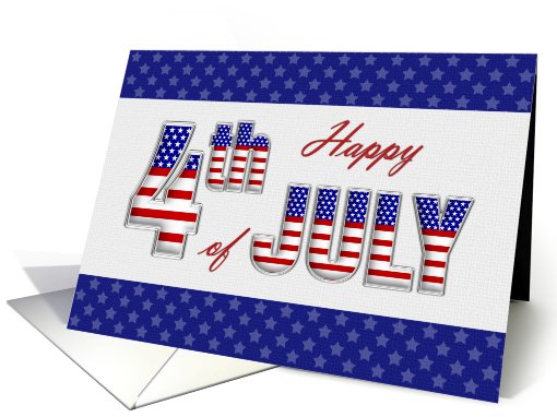 Happy 4th of July. Patriotic card (780795)