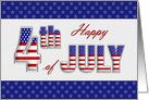 Happy 4th of July. Patriotic card