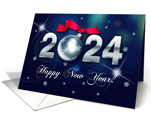 Happy New Year 2024 Christmas Ornament card (780813)