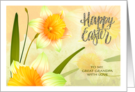 Easter Card for Great Grandfather - Spring Daffodil Blooms card