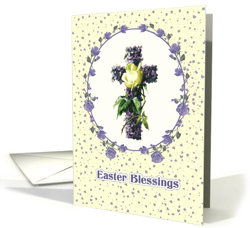 Easter Blessings. Vintage Design with Easter Cross card (783037)