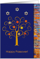 Happy Passover. Spring Tree and Star of David card