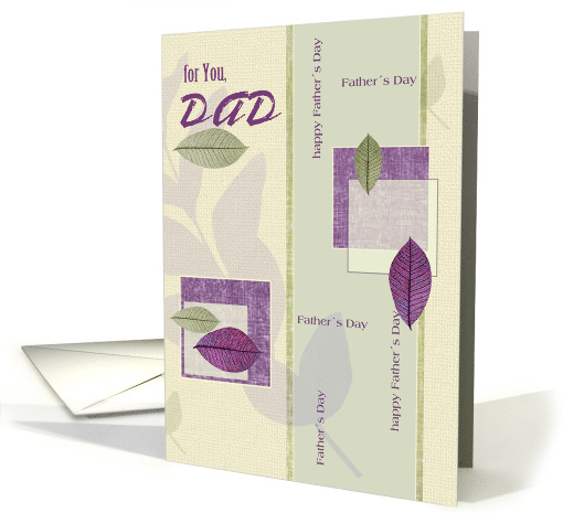 For Dad on Father's Day Elegant Leaf Collage card (787128)