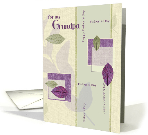 For Grandpa on Father's Day Elegant Leaf Collage card (787134)