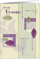 For Grandpa on Father’s Day Elegant Leaf Collage card