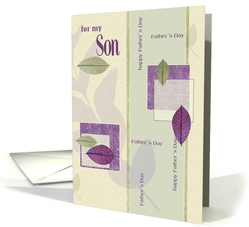 For Son on Father's Day Elegant Leaf Collage card (787139)