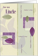 For Uncle on Father’s Day Elegant Leaves Collage card