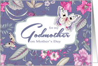 For Godmother on Mother’s Day Butterflies and Flowers card