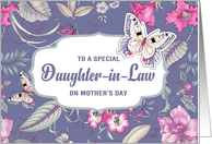 For Daughter-in-Law on Mother’s Day Butterflies and Flowers card