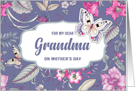 For Grandma on Mother’s Day Butterflies and Flowers card