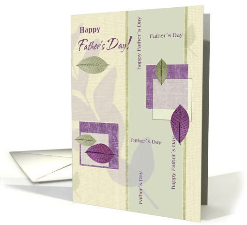Happy Father's Day Elegant Leaf Collage card (809391)