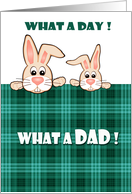 Happy Fathers Day Cute Bunnies card