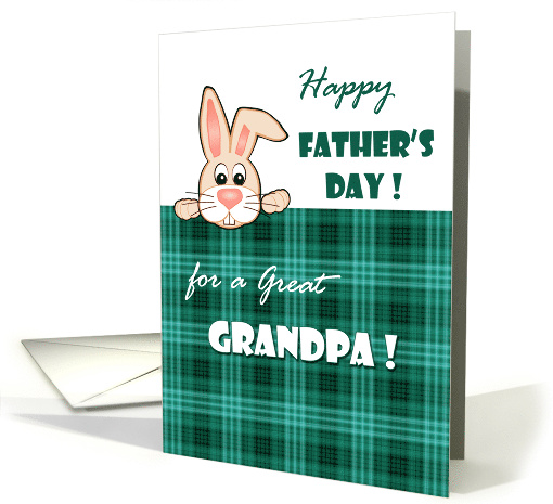 For Grandpa on Father's Day. Cute Bunny card (810931)