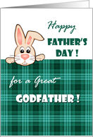 For Godfather on Father’s Day. Cute Bunny card