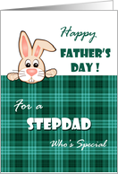 For Stepdad on Father’s Day Cute Bunny card