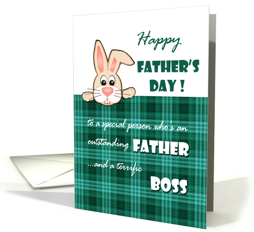 For Boss on Father's Day Cute Bunny card (810956)