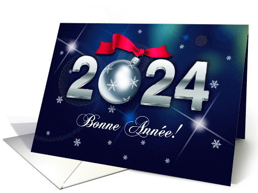 Bonne Anne 2024 Happy New Year in French card (820032)