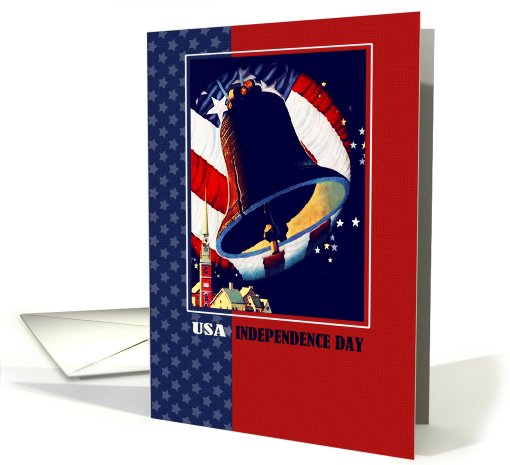 Independence Day. Liberty Bell. Vintage card (826478)