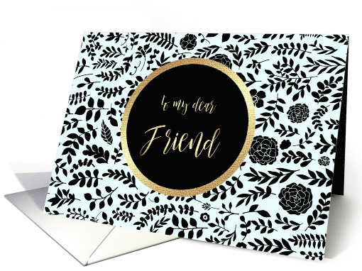 To my Friend. Will you be my Maid of Honor? Floral Pattern design card