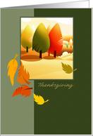 Thanksgiving Dinner Invitation. Autumn Landscape card