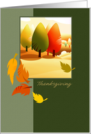 Happy Thanksgiving from Our Home to Yours. Autumn Landscape card