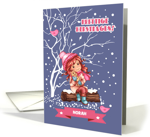 Prettige Kerstdagen. Personalized Christmas Card in Dutch card