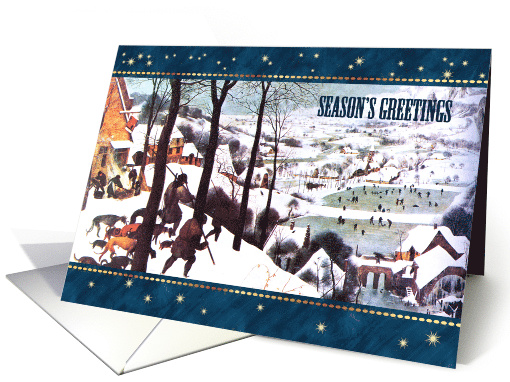 Season's Greetings. Winter Snow Scene card (881272)