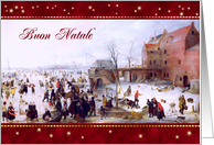 Buon Natale. Vintage Design Italian Christmas Card